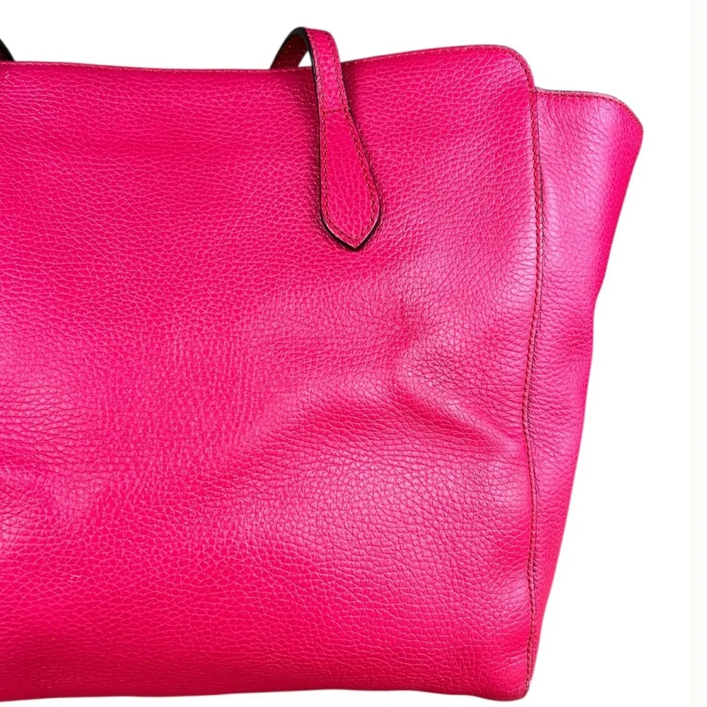 GUCCI PINK SWING TOTE 354408 pebbled leather Shopper Travel Work Everyday Bag EC - Picture 14 of 16